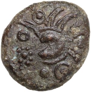 obverse: Northwest Gaul, Aulerci Eburovices. AE 20 mm, c. 50-30 BC