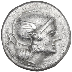 obverse: Falcata, first series. AR Denarius, uncertain Spanish mint (Cartagena?), 210 BC