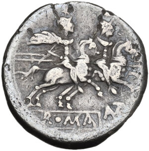 reverse: AVTR series. AR Denarius, uncertain Spanish mint, 203 BC
