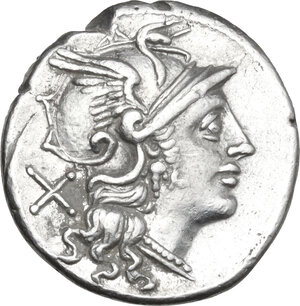 obverse: Anonymous.. AR Denarius, 157-156 BC
