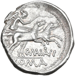 reverse: C. Maianius. Denarius, 153 BC