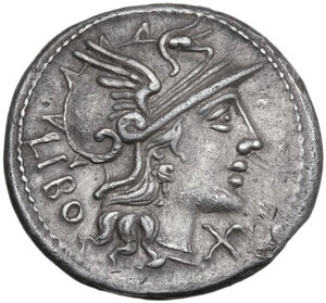 obverse: Q. Marcius Libo. Denarius, 148 BC