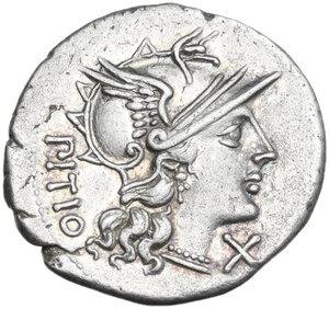 obverse: L. Sempronius Pitio. Denarius, 148 BC