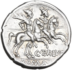 reverse: C. Terentius Lucanus. Denarius, 147 BC