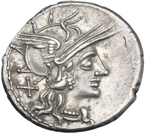 obverse: Aurelius Rufus.. AR Denarius, 144 BC