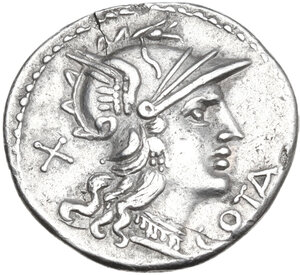 obverse: M. Aurelius Cotta. Denarius, 139 BC