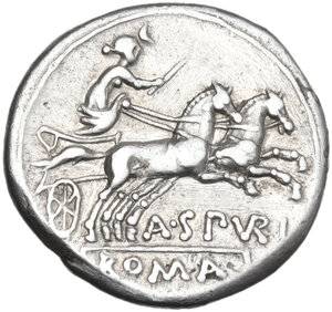 reverse: A. Spurilius. Denarius, 139 BC