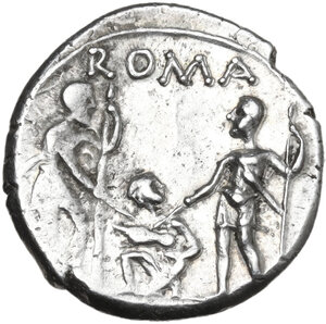 reverse: Ti. Veturius. Denarius, 137 BC