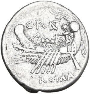 reverse: C. Fonteius. Denarius, 114 or 113 BC