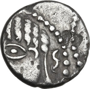 obverse: Northeast Gaul, Leuci. AR Quinarius. Solima, c. 100-50 BC