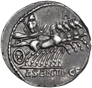 reverse: L. Sentius C.f. Denarius, 101 BC