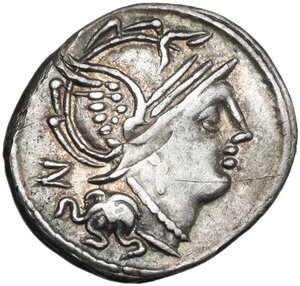 obverse: M. Servilius C.f.. Denarius, 100 BC