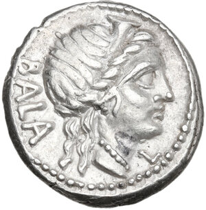 obverse: C. Allius Bala. Denarius, 92 BC