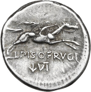 reverse: L. Calpurnius Piso Frugi.. AR Denarius, 90 BC