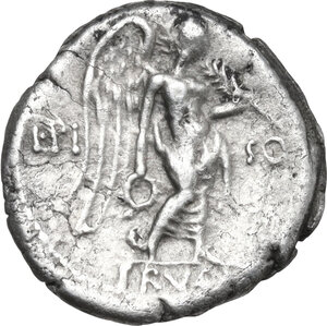 reverse: L. Calpurnius Piso Frugi.. AR Quinarius, 90 BC