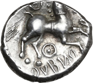 reverse: Central Gaul, Aedui.  Doubno. AR Quinarius, c. 100-50 BC