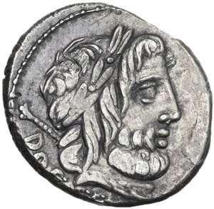 obverse: L. Rubrius Dossenus. Denarius, 87 BC