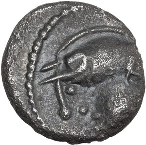 obverse: Central Gaul, Aedui. AR Unit, 100-50 BC