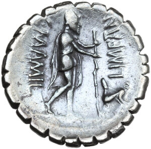 reverse: C. Mamilius Limetanus. Denarius serratus, 82 BC
