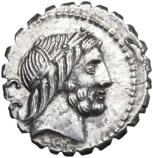 obverse: Q. Antonius Balbus. Denarius serratus, 83-82 BC