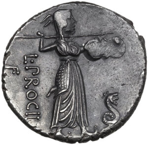 reverse: L. Procilius. Denarius, 80 BC
