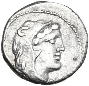 obverse: M. Volteius M.f.. Denarius, 78 BC