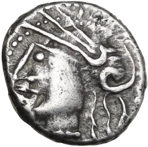 obverse: Central Gaul, Lingones. AR Quinarius, 1st century BC. 
