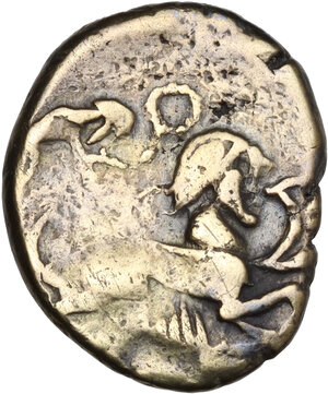 reverse: Central Gaul, Pictones. Debased AV Stater, 110/00-50 BC
