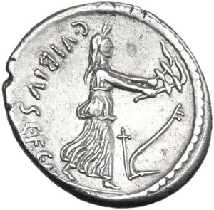 reverse: C. Vibius C. f. C. n. Pansa Caetronianus . Denarius, 48 BC