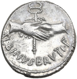 reverse: Albinus Bruti f.. Denarius, 48 BC