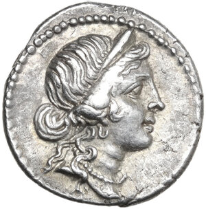 obverse: Julius Caesar. Denarius, Africa, 47-46 BC