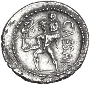 reverse: Julius Caesar.. AR Denarius, 47-46 BC