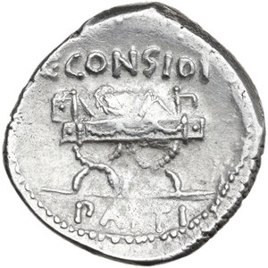 reverse: C. Considius Paetus. Denarius, 46 BC