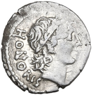 obverse: Lollius Palicanus. Denarius, 45 BC