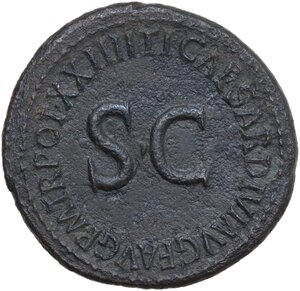 reverse: Livia, wife of Augustus (died 29 AD).. AE As. Struck under Tiberius, 22-23 AD