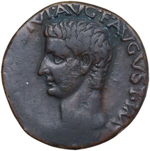 obverse: Tiberius (14-37 AD).. AE As. Rome mint. Struck 15-16 AD
