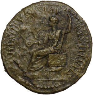 obverse: Tiberius (14-37 AD).. AE Sestertius. Rome mint. Struck AD 22-23