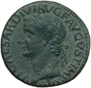 obverse: Tiberius (14-37).. AE As. Struck 35-36 AD