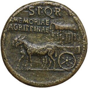 reverse: Agrippina Senior, wife of Germanicus and mother of Caligula (died 33 AD).. AE Sestertius, Rome mint. Struck under Caligula, 37-41