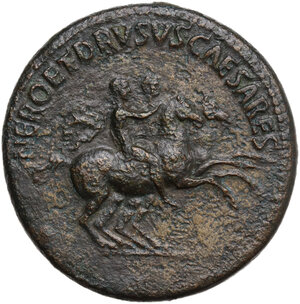 obverse: Nero and Drusus Caesar (died 31 and 33 AD respectively).. AE Dupondius. Rome mint. Struck under Gaius (Caligula), AD 37-38