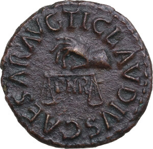 obverse: Claudius (41-54).. AE Quadrans, 42 AD