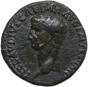 obverse: Claudius (41-54).. AE Dupondius. Rome mint, 41-50 AD