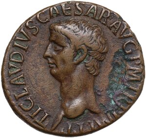 obverse: Claudius (41-54).. AE As. Rome mint. Struck AD 42-43