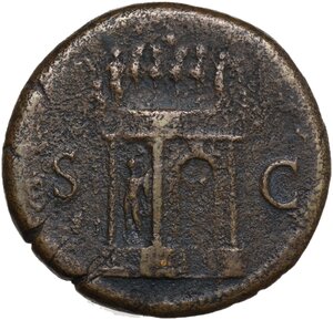 reverse: Nero (54-68).. AE Sestertius, 66 AD. Lugdunum mint