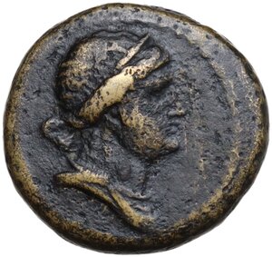 obverse: Pseudo-autonomous issue, time of Nero.. AE Dichalkon. Antioch mint (Seleukis and Pieria). Dated year 108 (59/60 AD)