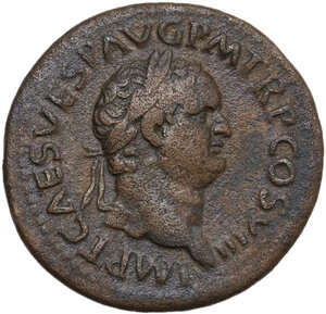 obverse: Vespasian (69-79).. As, 77-78 AD