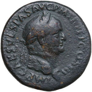 obverse: Vespasian (69-79).. AE Sestertius, “Judaea Capta” commemorative. Rome mint. Struck AD 71