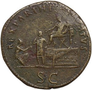 reverse: Trajan (98-117 AD).. AE Sestertius, Rome mint, 116 AD