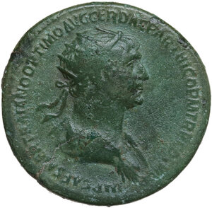 obverse: Trajan (98-117).. AE Dupondius, 116-117
