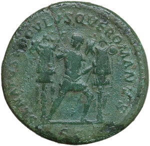 reverse: Trajan (98-117).. AE Dupondius, 116-117